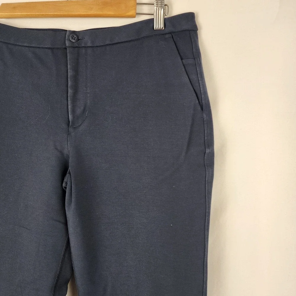 Lululemon Navy Blue Slim Leg Stretch Button‎ Pants Women's Size 10